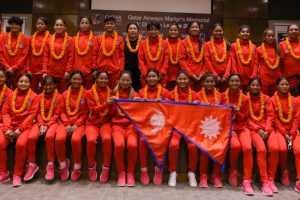 साफ च्याम्पियनसिपकोलागि यू–१९ महिला फुटबल टोली आज बंगलादेश प्रस्थान गर्दै