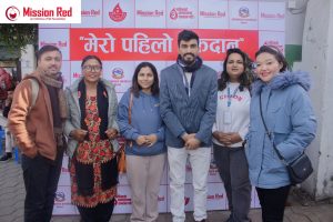‘मेरो पहिलो रक्तदान’ कार्यक्रममा रक्तदान गर्न उत्सुक युवाहरु